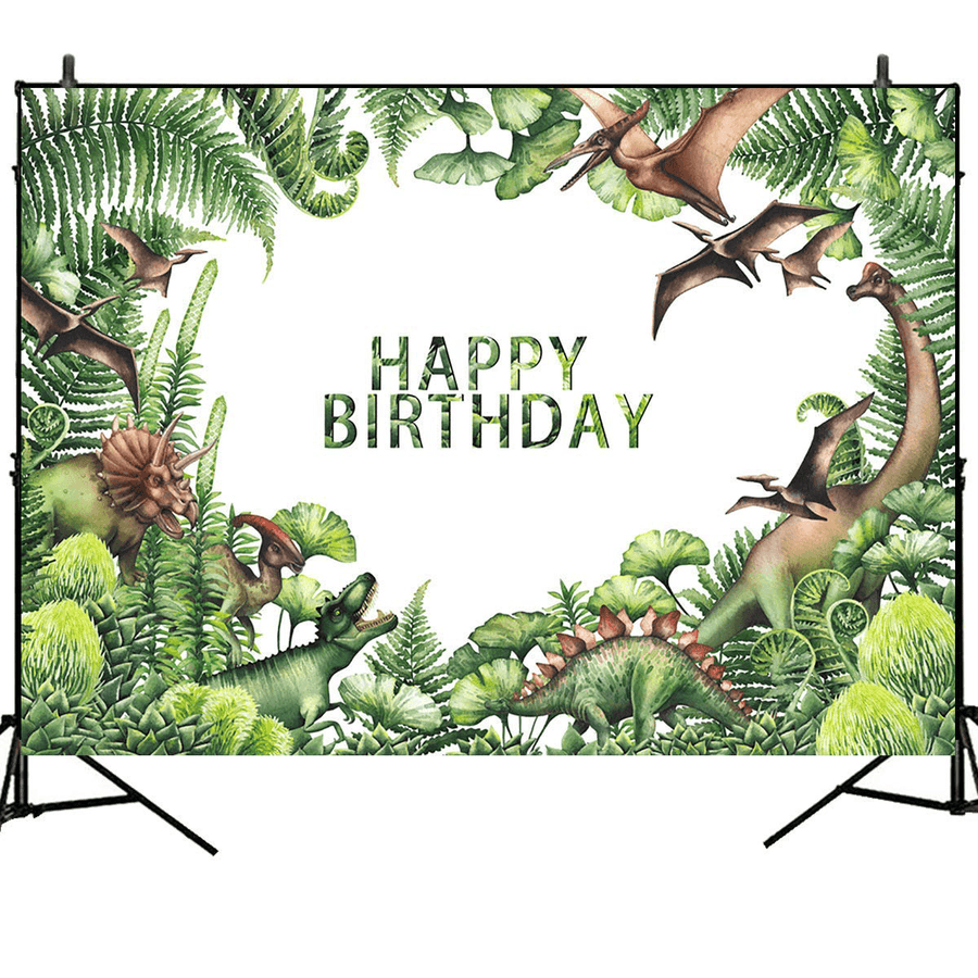 Dinosaur Forest Theme Birthday Backdrop Vinyl Studio Backdrop Photography Props Photo Background Decorations - Trendha