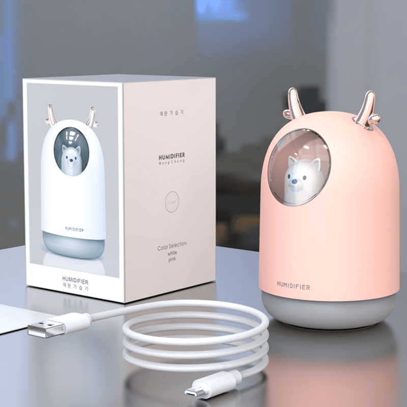 300ML Ultrasonic Air Humidifier Aroma Essential Oil Diffuser for Home Car USB Fogger Mist Maker with LED Night Lamp - Trendha