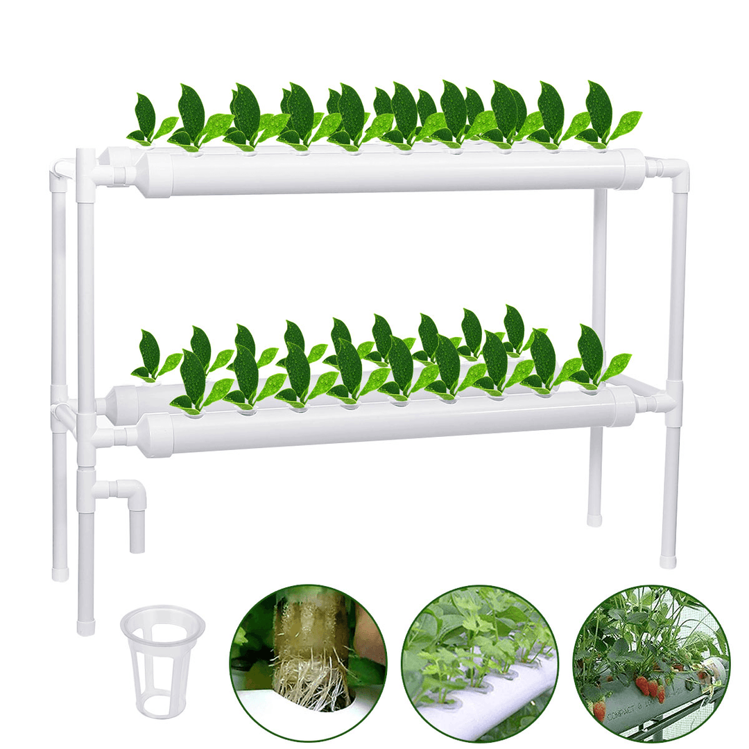 110-220V Hydroponic Grow Kit 36 Sites 4 Pipes 2-Layer Garden Plant Vegetable Tools Gardening Box Nursery Pots Hydroponic Rack - Trendha