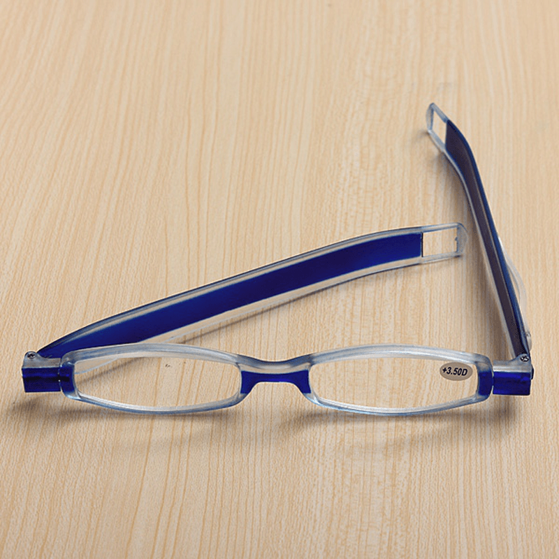 Blue 360 Degree Rotation Rotating Folding Presbyopic Reading Glasses Strength 1.0 1.5 2.0 2.5 3.0 3.5 - Trendha