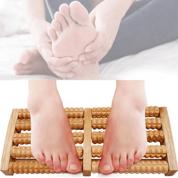 Wooden Roller Foot Massager Sauna Kit Stress Relief Health Therapy Relax Massage Accessories for Sauna - Trendha