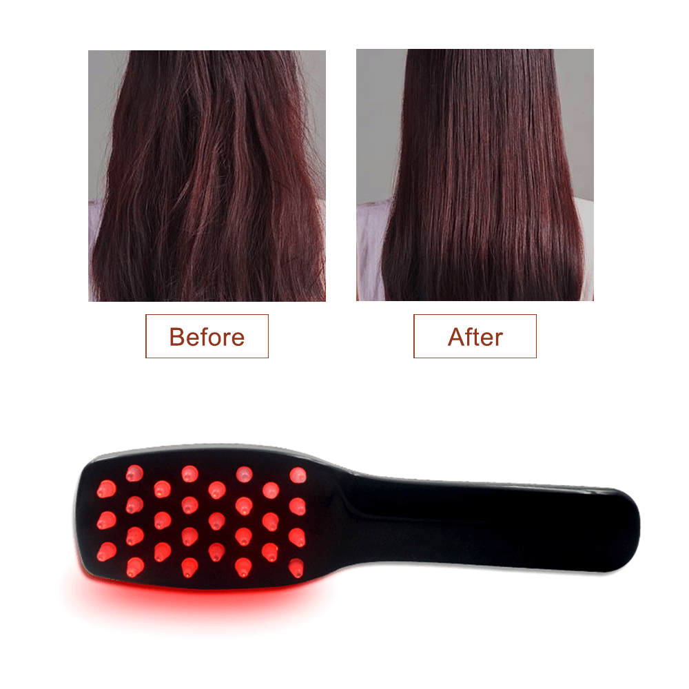 Infrared Hair Growth Comb Vibration Massage Laser Hair Brush Red Light Electric Head Scalp Hair Comb anti Hair Loss Hair Styling - Trendha