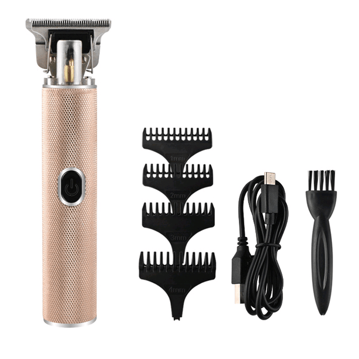 Electric Oil Head Hair Clipper Professional Barbershop Cordless Hair Clippers Men Shaving Machine Trimmer USB Type-C Charging - Trendha