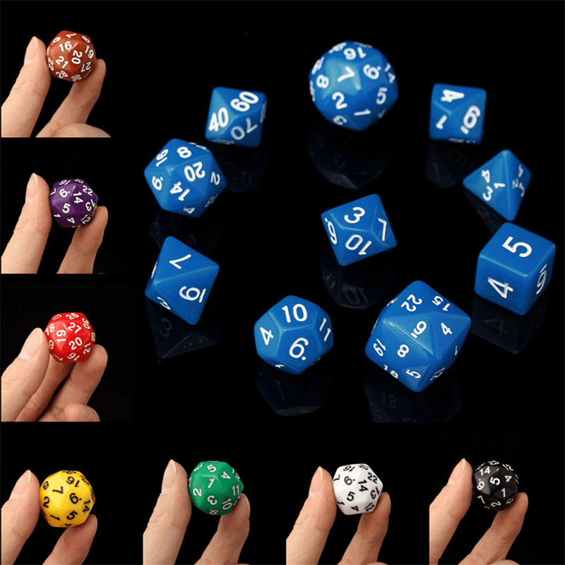 10Pc/Set D4-D30 Multi-Sided Dices TRPG Games Gaming Dices 8Color - Trendha