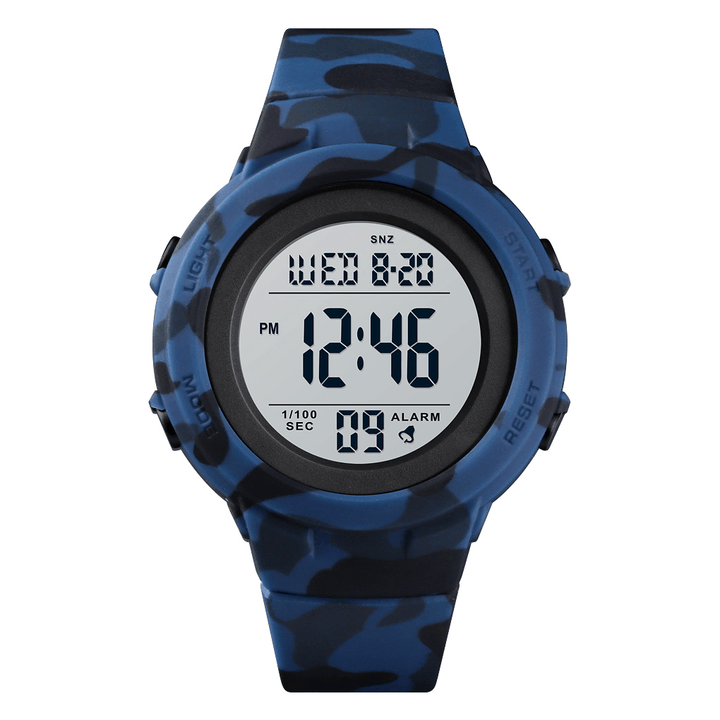 SKMEI 1615 Fashion 50M Waterproof Luminous Display Countdown Alarm Stopwatch Men Sport Digital Watch - Trendha