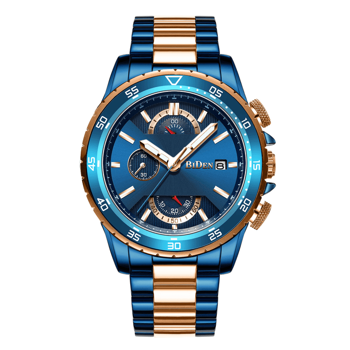BIDEN 0150 Chronograph Date Display Quartz Watch Business Style Men Watches - Trendha