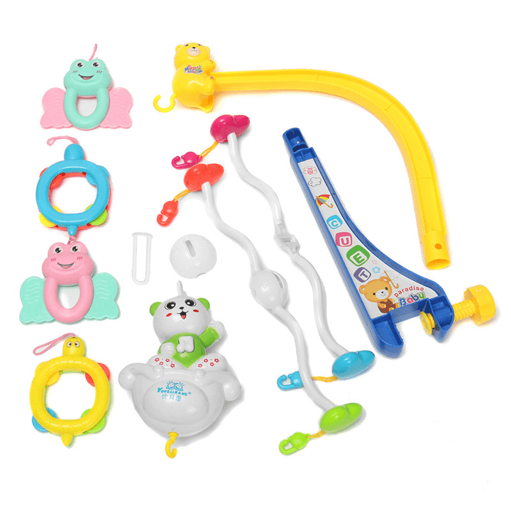 Melodies Song Baby Mobile Crib Bed Bell Kid Electric Music Box Love Soft Colorful Plush Dolls Toy - Trendha