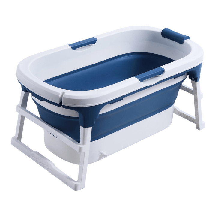 44 Inch Foldable Bathtub Bath Barrel Adult Children'S Folding Spa Sauna Shower Tub - Trendha
