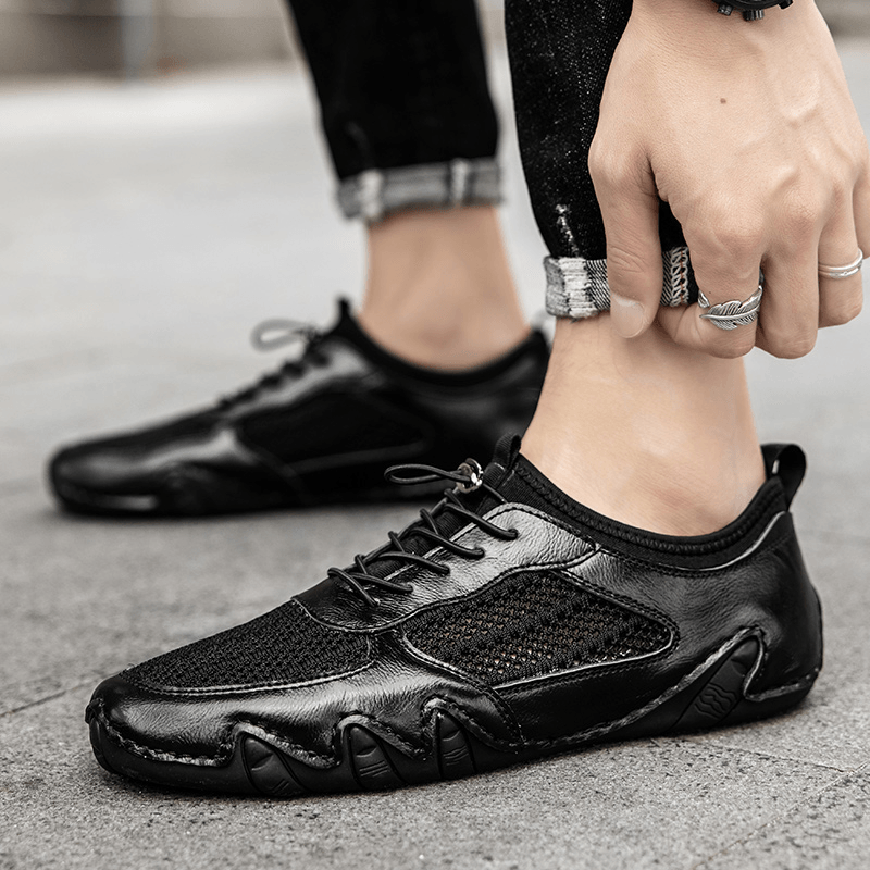 Men Mesh Breathable Non Slip Elastic Band Comfy Sports Casual Shoes - Trendha
