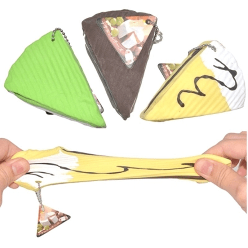 Squishy Cheese Cake Chocolate Green Tea Stretchy Stress Toy with Original Packing Gift Chain - Trendha