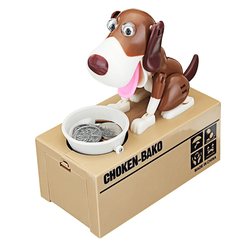 Creative Cute Robotic Dog Model Piggy Coin Bank Money save Pot Box - Trendha