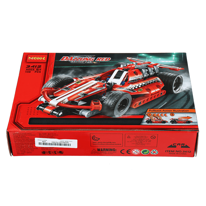 DECOOL 3412 Technic Racing Car 158PCS Building Blocks Toy Sets for Kids Model Toys - Trendha