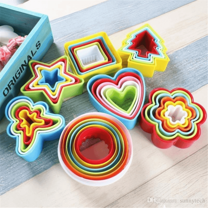 5-6Pcs Flower Heart Mould Fondant Cake Cookie Sugarcraft Cutters Molds Tool Set - Trendha