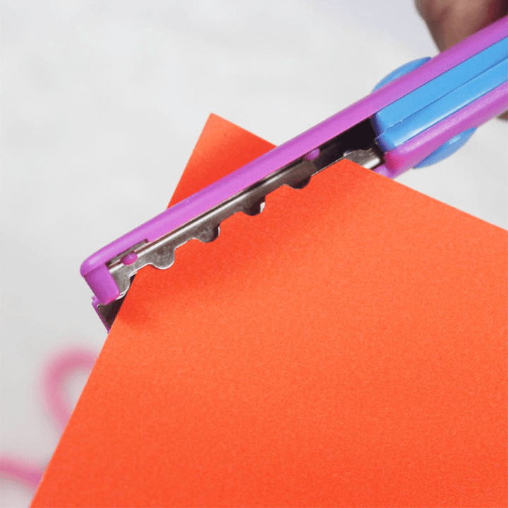 Decorative DIY Zig Zag Sewing Scissors Mini Curly Shears Creative Edge Wave Flower for Crafts Fabric - Trendha