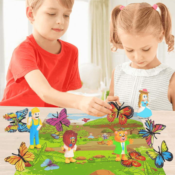 14 Pcs High Simulation Colorful Realistic Insects Butterfly Animal Figure Doll Model Learning Educational Toy for Kids Gift - Trendha