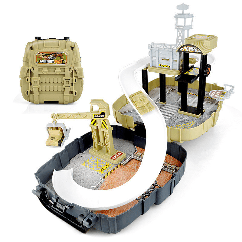 Simulation Parking Backpack Engineering Military Track Slide Elevator for Kids Educational Gift Toys - Trendha