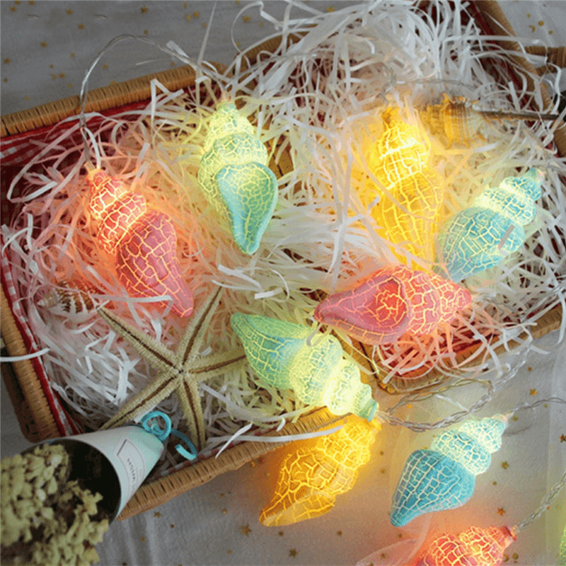 Crack Colorful Star Conch LED Light String Christmas Decoration - Trendha