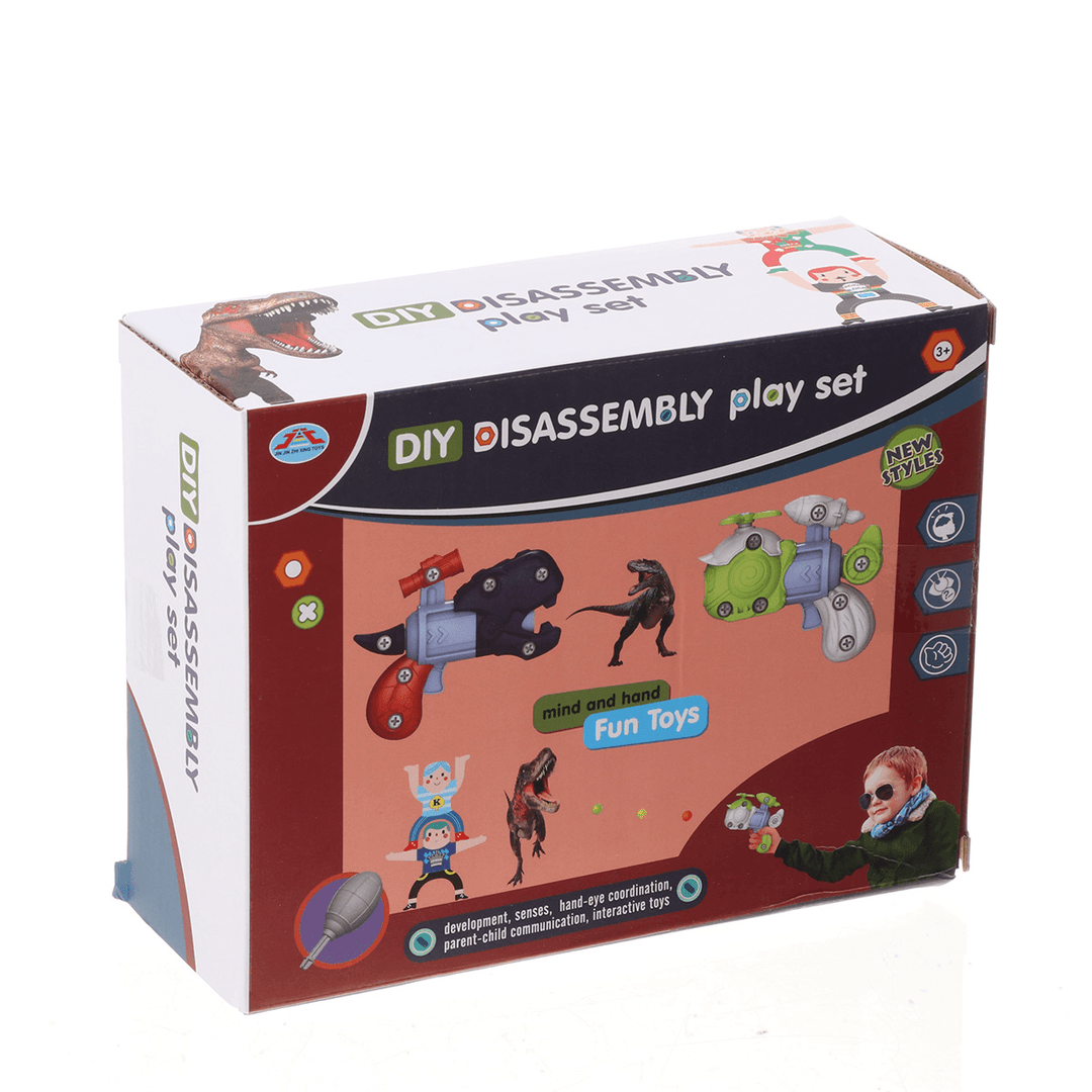 DIY Disassembly Dinosaur/Airplane Guns Play Set Model Blocks Assemble Educational Toy for Kids Gift - Trendha