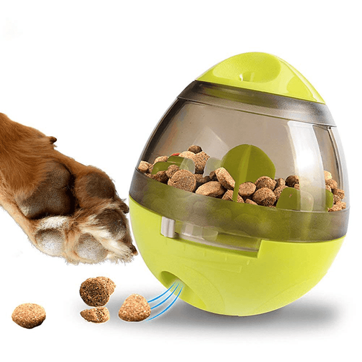 Yani Creative Egg Shape Tumbler Pet Food Dispenser Dog Cat Toy Pet Training Interactive Ball for Medium or Small Pet - Trendha