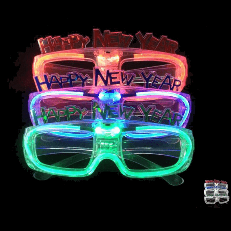 LED Sunglasses Goggles Light up Shades Flashing Rave Glasses Party Blinds Glowing Toys - Trendha