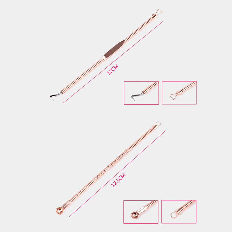 Acne Needle Set Blackhead Tools Rose Gold Acne Needle Acne Needle Beauty Needle Set of 4 - Trendha