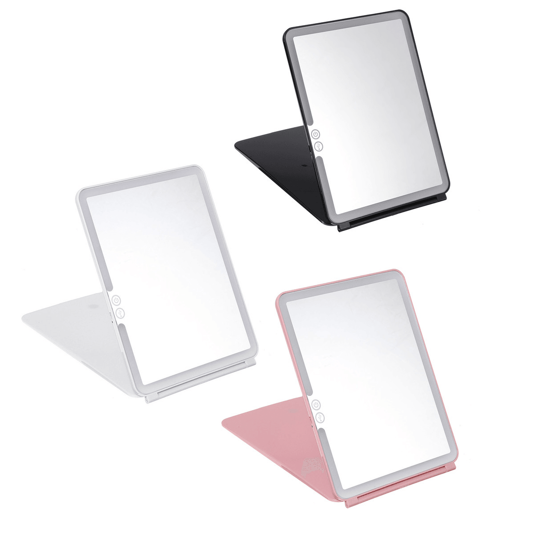 Frame Light Makeup Mirror White LED Daylight Adjustable Light Detachable Base - Trendha