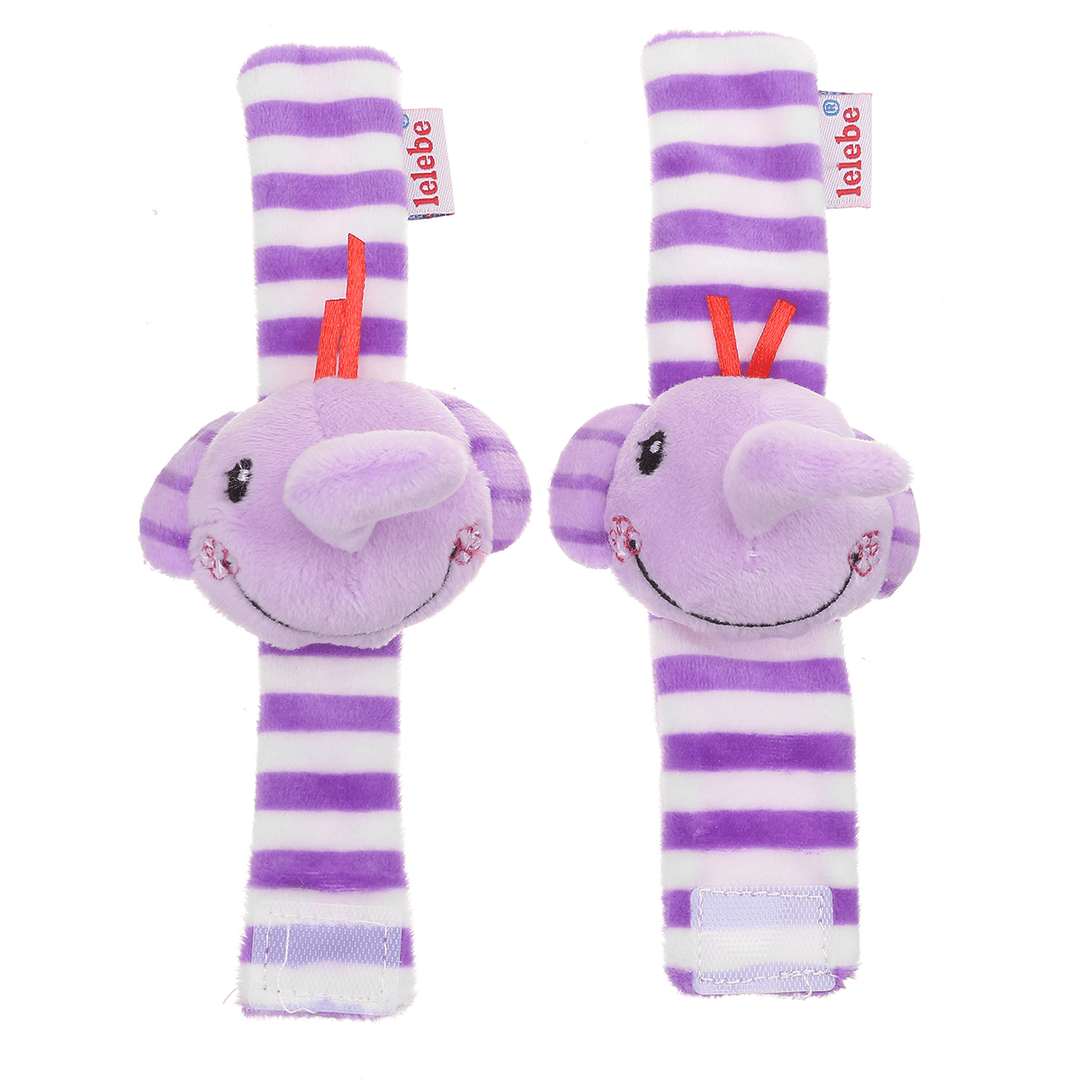 2PCS Baby Multi Style Cute Wrist Rattle Wrist Strap Novelties Toys for Kids Gift - Trendha