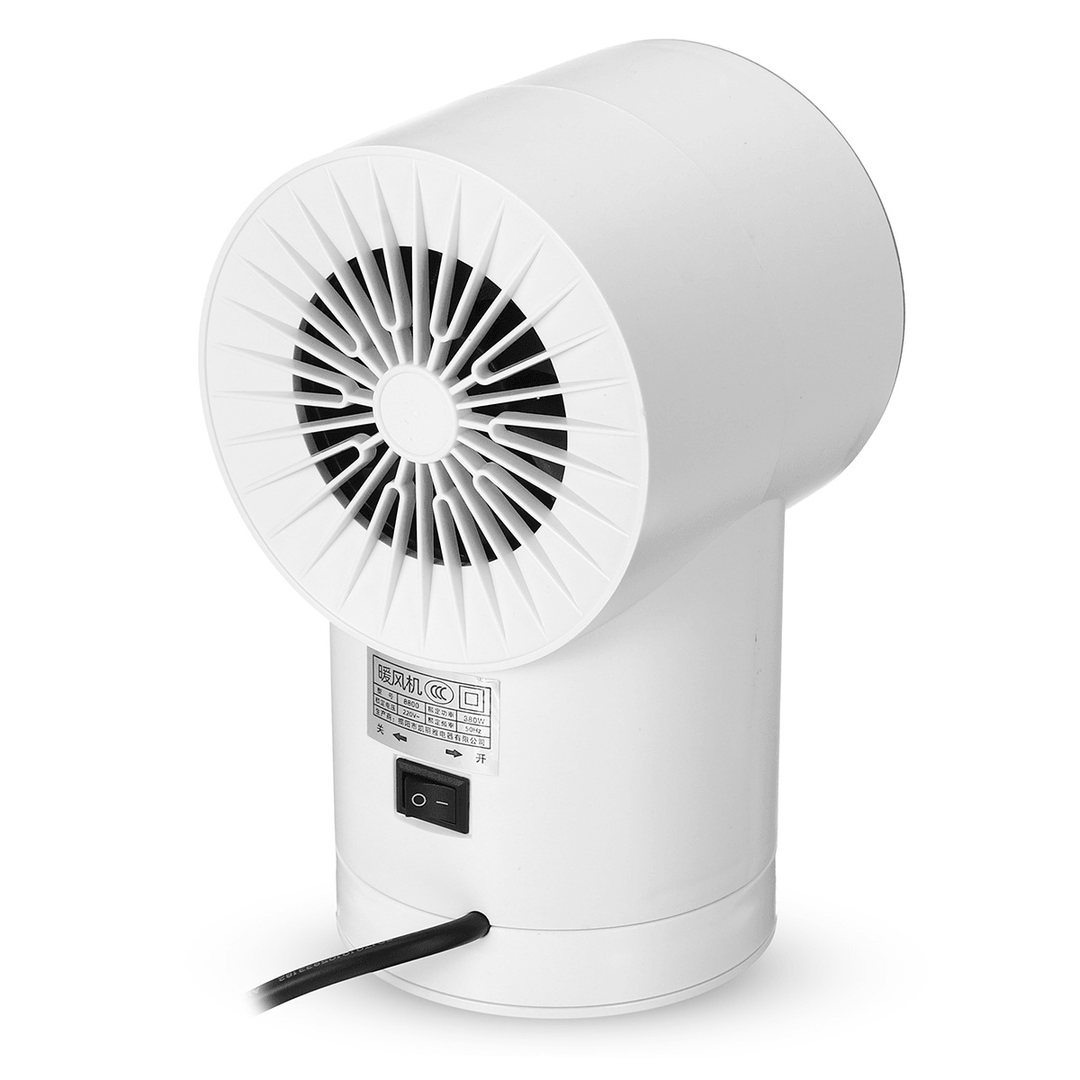 220V 800W Mini Space Heater Small Desktop Fan Shakeable Electric Warmer Heating Fan - Trendha