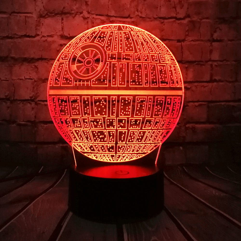 3D LED Table Lamp Death Star Colorful Ball Bulb Atmosphere Decoration Night Lights Novelties Toys for Gifts - Trendha