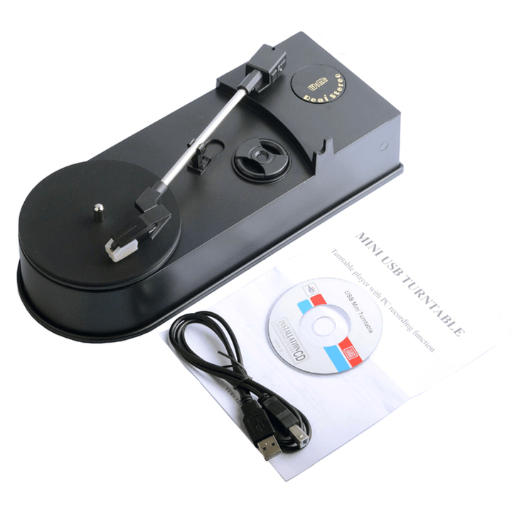 WIMI EC008B Turntable Player with Built-In Speaker Vinyl LP Tape to MP3 WAV Converter - Trendha