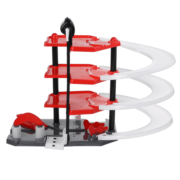 DIY Four-Layer Fire Truck Alloy Rail Car Large Track Parking Lot Children'S Educational Play House Toys - Trendha