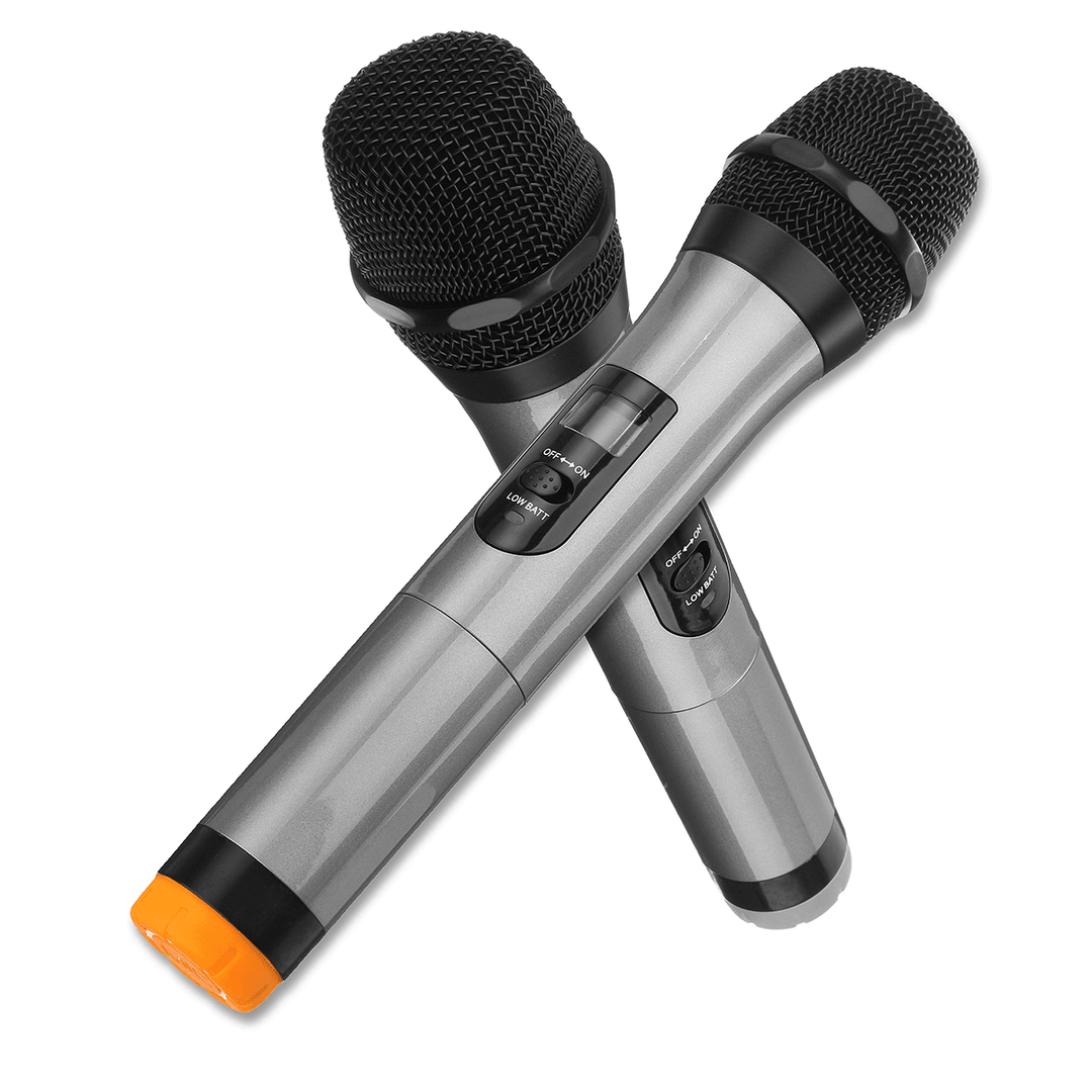 LCD Dual Channel UHF Wireless Hand Held 2 Handheld Microphone Mic System Kit - Trendha
