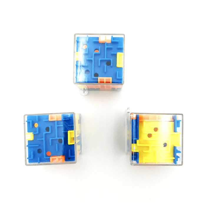 3.8CM Mini Maze Classic Magic Cube Toys Plastic 3D Bead Maze Rotating Cube - Trendha