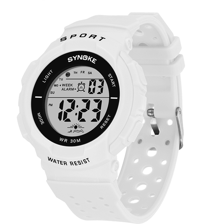 SYNOKE 9617 Fashion Watch 3ATM Waterproof EL Light Multiple Function Colorful LED Sport Digital Watch - Trendha