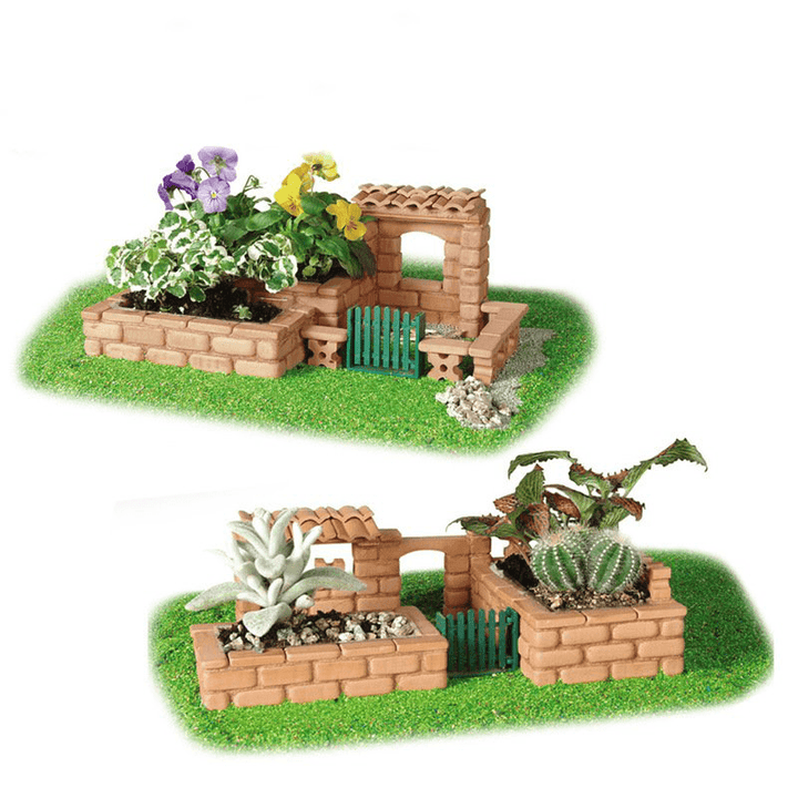 Wisdom Built DIY Model Building Garden Lifelike Bricks Construction Building a House Beach Toy - Trendha