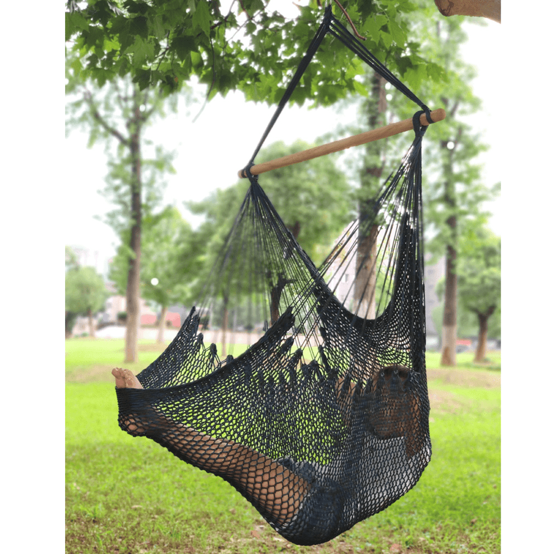Hanging Chair Portable Nylon Hammock Swing Garden Outdoor Camping - Trendha