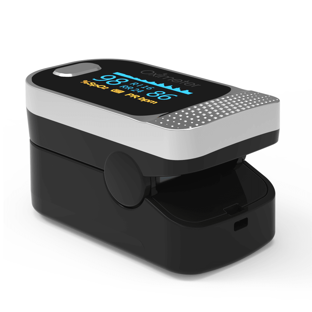 Boxym Finger Pulse Oximeter Respiratory Rate SPO2 PI PR Blood Oxygen Saturation Monitoring for Blood Oxygen Monitor - Trendha