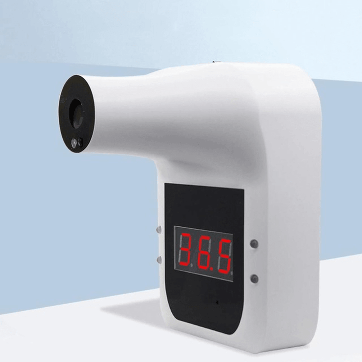 Non-Contact Digital Thermometer Wall-Mounted Infrared Forehead Thermometer LCD Display School/Office/Metro Wall Thermometer - Trendha