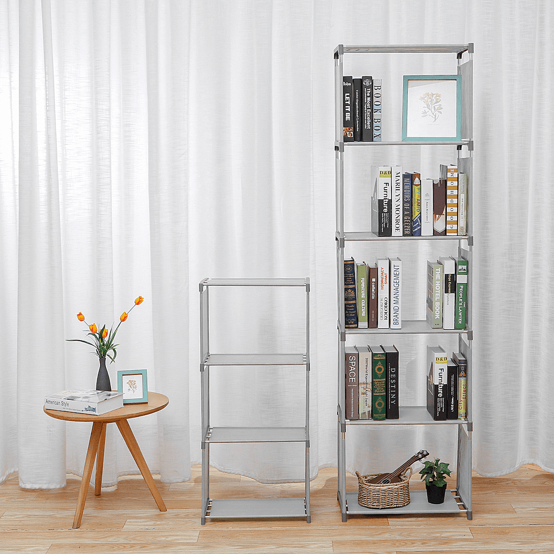 4/6 Tiers Cube Bookshelf Storage Shelves Standing Cabinet Display Rack Organizer for Home Office Living Room - Trendha