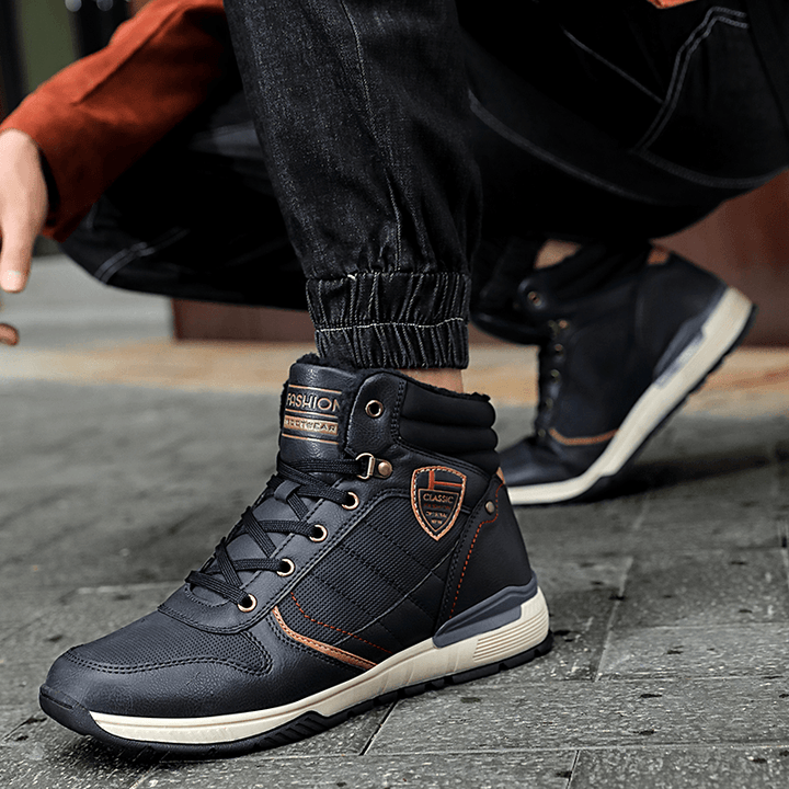 Men Comfy Wearable Warm Lining Soft Casual Sport Ankle Boots - Trendha