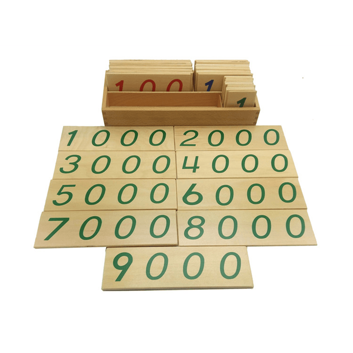 Baby Toys Montessori Math Digital Wooden Cards with Box Educational Early Learning Toys - Trendha