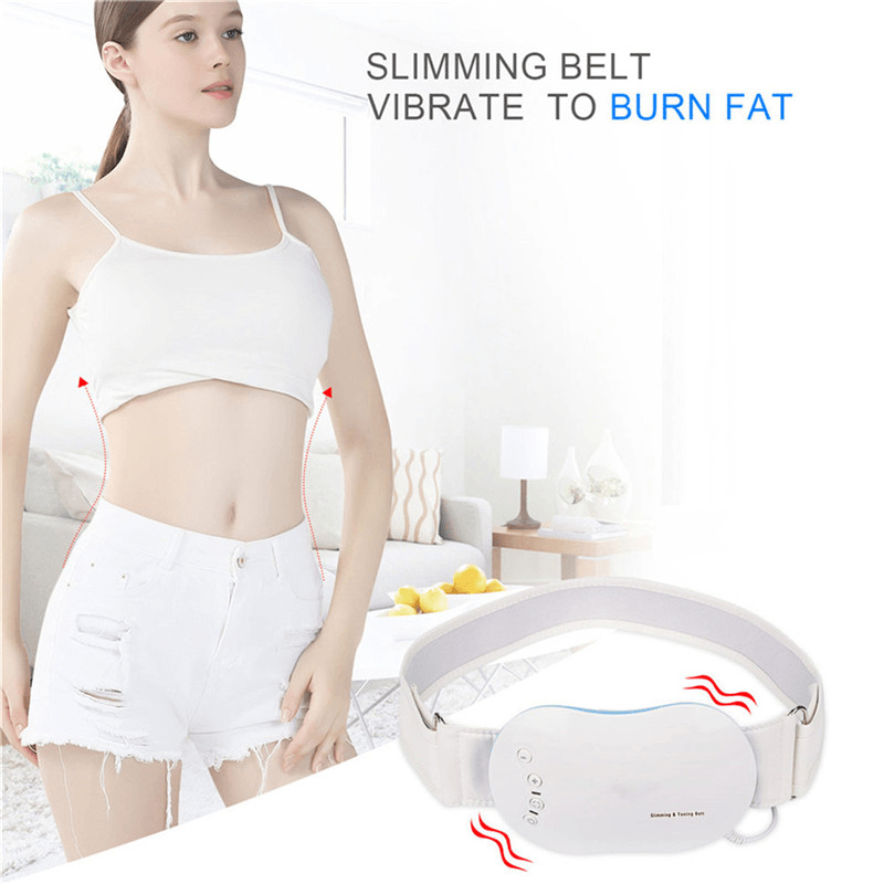Electric Keep Fit Belt Fitness Vibrating Massager Fat Burning Vibration Waist Trainer Abdominal Belly Exerciser for Woman - Trendha