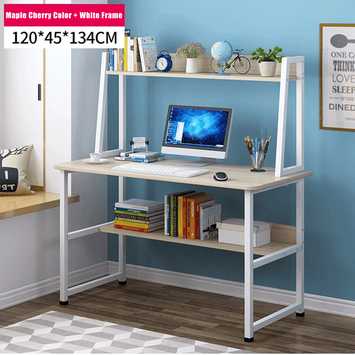 Computer Desk Desktop Simple Desk Bookcase Combination Home Multi-Function Writing Desk for Home Office - Trendha