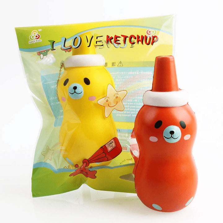 Sanqi Elan Ketchup Squishy 14*5.5CM Licensed Slow Rising with Packaging Collection Gift Soft Toy - Trendha