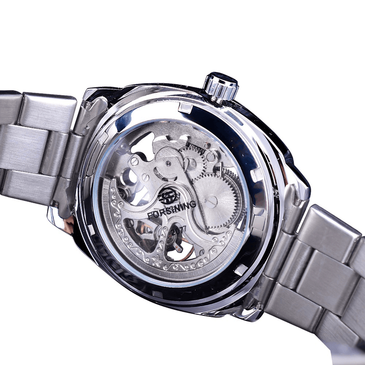 Forsining GMT1091 Light Luxury 3ATM Waterproof Luminous Display Fashion Men Mechanical Watch - Trendha