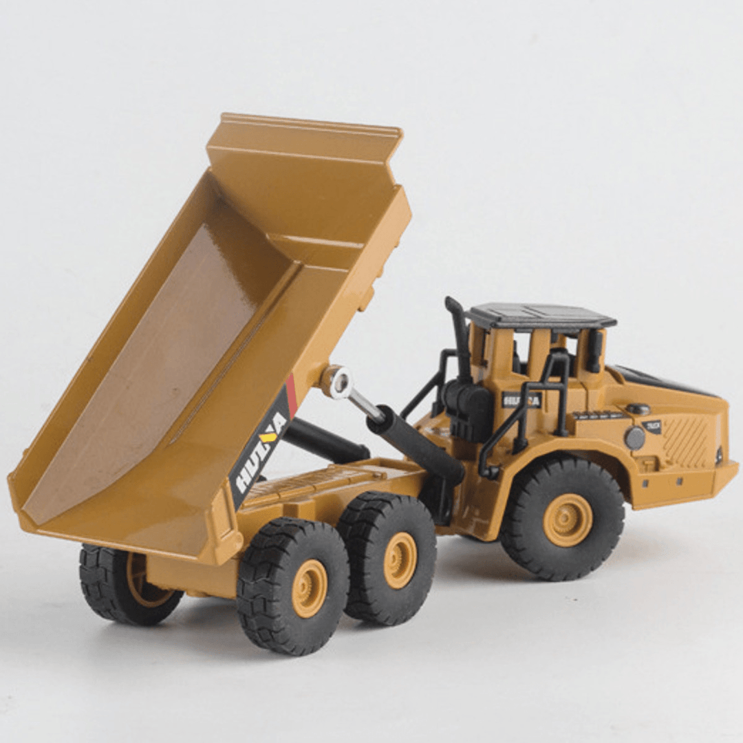 HUINA 7713-1 1/50 Scale Alloy Hydraulic Dump Truck Diecast Model Engineering Digging Toys - Trendha
