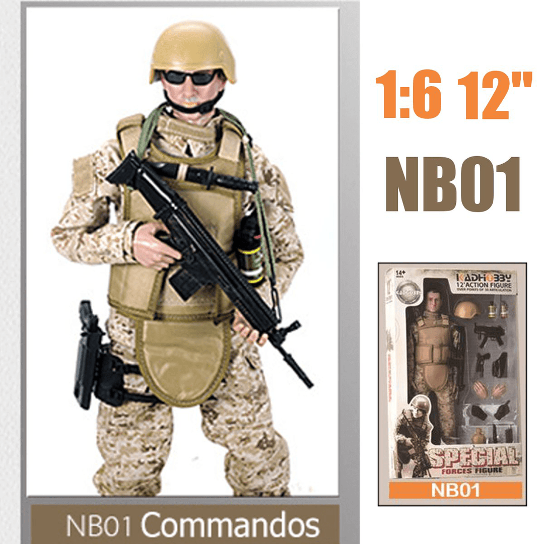12Inch 300Mm 1/6 Uniform Military Army Soldier Set Model SWAT SDU Combat Game Action Figure Toys Gift - Trendha