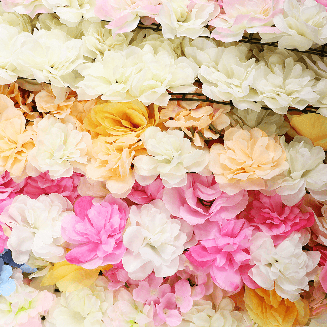 DIY Artificia Wedding Rose Flower Panel Backdrop Wall Road Arch Decorations - Trendha