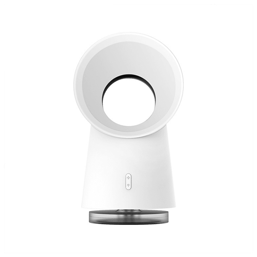 3 in 1 Mini Cooling Fan Bladeless Desktop Fan Mist Humidifier with LED Light Protable Leafless Cooling Fan - Trendha