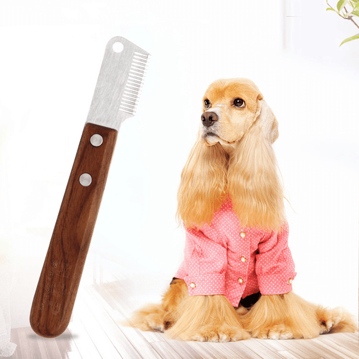 Pet Combing Terrier Dog Knife Dog Special Beauty Tools Pet Supplies Shaving Knife Comb for Pet Grooming - Trendha